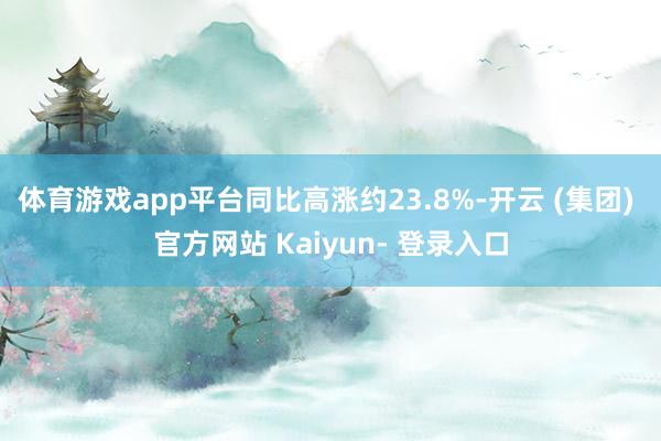 体育游戏app平台同比高涨约23.8%-开云 (集团) 官方网站 Kaiyun- 登录入口