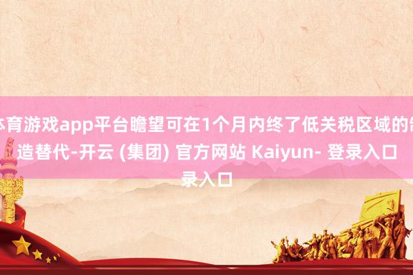 体育游戏app平台瞻望可在1个月内终了低关税区域的制造替代-开云 (集团) 官方网站 Kaiyun- 登录入口