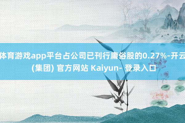 体育游戏app平台占公司已刊行庸俗股的0.27%-开云 (集团) 官方网站 Kaiyun- 登录入口