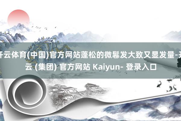 开云体育(中国)官方网站蓬松的微鬈发大致又显发量-开云 (集团) 官方网站 Kaiyun- 登录入口