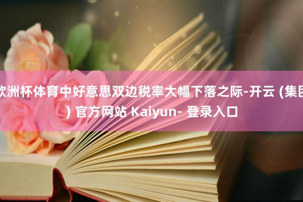 欧洲杯体育中好意思双边税率大幅下落之际-开云 (集团) 官方网站 Kaiyun- 登录入口