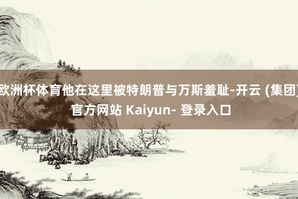 欧洲杯体育他在这里被特朗普与万斯羞耻-开云 (集团) 官方网站 Kaiyun- 登录入口