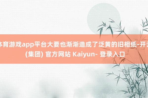 体育游戏app平台大要也渐渐造成了泛黄的旧相纸-开云 (集团) 官方网站 Kaiyun- 登录入口