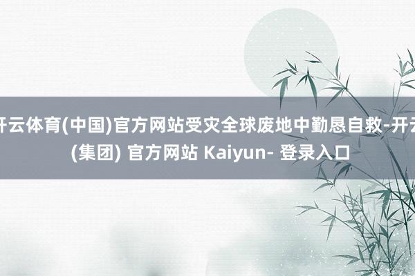 开云体育(中国)官方网站受灾全球废地中勤恳自救-开云 (集团) 官方网站 Kaiyun- 登录入口