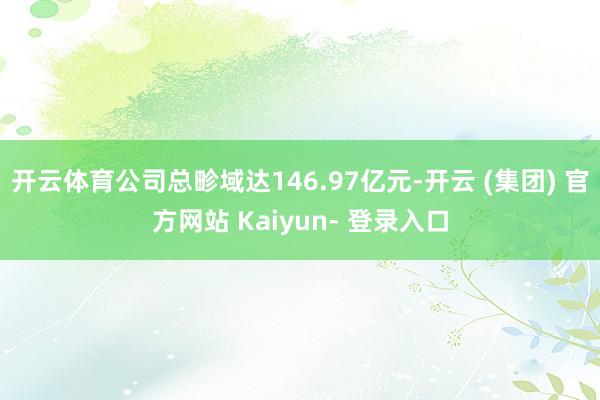 开云体育公司总畛域达146.97亿元-开云 (集团) 官方网站 Kaiyun- 登录入口